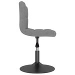 vidaXL Chaise pivotante de salle à manger Gris clair Velours