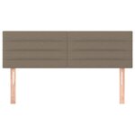 vidaXL Têtes de lit 2 Pièces Taupe 72x5x78/88 cm Tissu