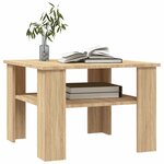 vidaXL Table basse Chêne sonoma 60x60x42 cm Bois d’ingénierie