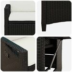 vidaXL Chaises de jardin inclinables 56 x 60 x 112 cm acier