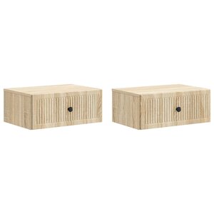 vidaXL Cabinet de chevet 2 Pièces Chêne Sonoma 49 x 34 5 x 20 cm