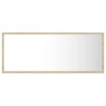 vidaXL Miroir LED de salle de bain Chêne sonoma 100x8 5x37cm Acrylique