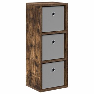 vidaXL Buffet avec tiroir Chêne fumé 25 5 x 22 x 69 5 cm