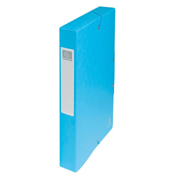 Boite De Classement Exabox Dos 40mm Carte Lustrée - A4 - Turquoise - X 8 - Exacompta
