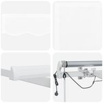 vidaXL Store Rétractable Automatique avec LED Blanc 600x350 cm