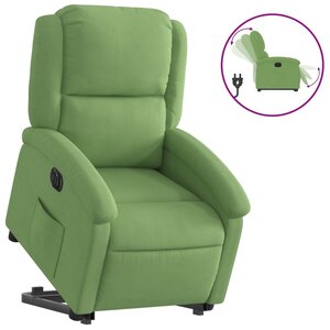 vidaXL Fauteuil inclinable électrique vert clair velours