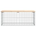 vidaXL Banc de jardin design de gabion 103x44x42 cm bois massif de pin