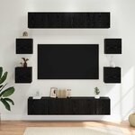 vidaXL Ensemble meuble TV 8 Pièces 80 x 30 x 30 cm Chêne noir