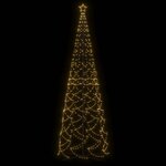vidaXL Arbre de Noël cône 1400 LED Blanc chaud 160x500 cm