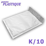 Lot de 10 enveloppes à bulles plastique k/10 format 340x470 mm