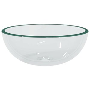vidaXL Lavabo Verre trempé 30x12 cm Transparent