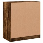 vidaXL Armoire latérale avec portes en verre chêne fumé 68x37x75 5 cm