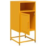 vidaXL Tables de chevet 2 Pièces jaune moutarde 36x39x78 cm acier