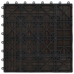 vidaXL Carreau de terrasse 22 Pièces Marron foncé 30 x 30 cm WPC