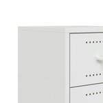 vidaXL Tables de chevet 2 Pièces blanc 36x39x43 5 cm acier