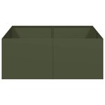 vidaXL Jardinière vert olive 100x100x40 cm acier