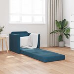 vidaXL Canapé-Lit Bleu 74 x 77 x 81 cm Velours
