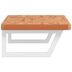 vidaXL Étagère de vasque murale acier et bois massif de hêtre