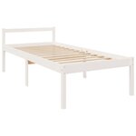 vidaXL Lit pour personne âgée sans matelas blanc bois massif