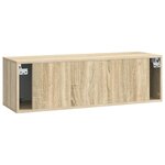 vidaXL Meuble TV mural 98 x 31 x 30 cm Chêne Sonoma Bois d'ingénierie