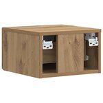 vidaXL Cabinet de chevet mural Chêne artisanal 49 x 34 5 x 20 cm
