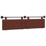 vidaXL Tête de lit suspendue Brun Brillant PU antique