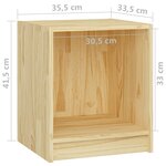 vidaXL Table de chevet 35 5x33 5x41 5 cm bois de pin massif