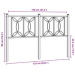 vidaXL Tête de lit métal blanc 120 cm
