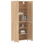 vidaXL Buffet haut Chêne sonoma 69 5x34x180 cm Bois d'ingénierie