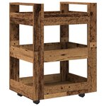 Chariot de cuisine vidaXL en bois ancien 60x45x80 cm en bois d'ingénierie