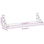 vidaXL Étagères murales 2 Pièces chêne fumé 60x15x15 5 cm