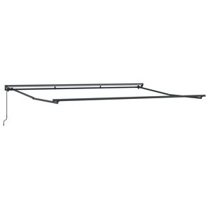 vidaXL Cadre de auvent manuel Réglable Anthracite 5 × 3 5 m Acier