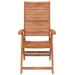 vidaXL Chaises inclinables de jardin lot de 4 bois massif acacia