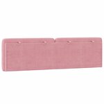 vidaXL Coussin de tête de lit rose 180 cm velours