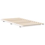 vidaXL Cadre de lit surélevé Blanc 100 x 200 cm Bois massif en pin