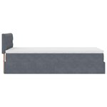 vidaXL Cadre de lit ottoman avec matelas gris foncé 100x200 cm velours