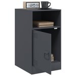 vidaXL Table de chevet anthracite 34 5x39x62 cm acier