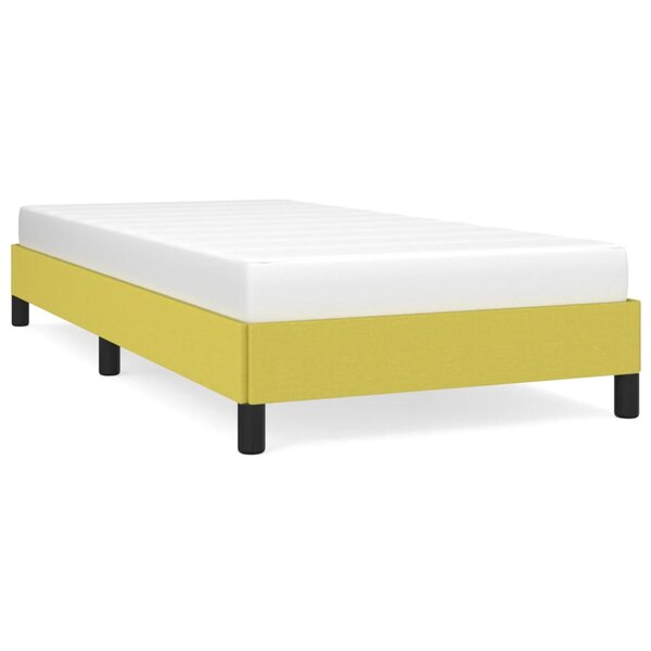 vidaXL Cadre de lit sans matelas vert 100x200 cm tissu