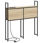 vidaXL Headboard de Rangement avec Station de Charge Chêne sonoma