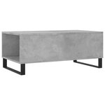 vidaXL Table basse Gris béton 90x50x36 5 cm Bois d'ingénierie
