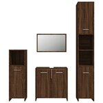 vidaXL Ensemble de meubles de salle de bain 4 Pièces Chêne marron