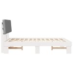 vidaXL Cadre de lit avec tête de lit rembourrée Gris clair