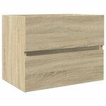 vidaXL Ensemble de meubles de bain 2Pièces céramique et bois d'ingénierie