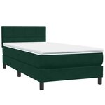 vidaXL Sommier à lattes de lit et matelas vert foncé 90x210 cm velours
