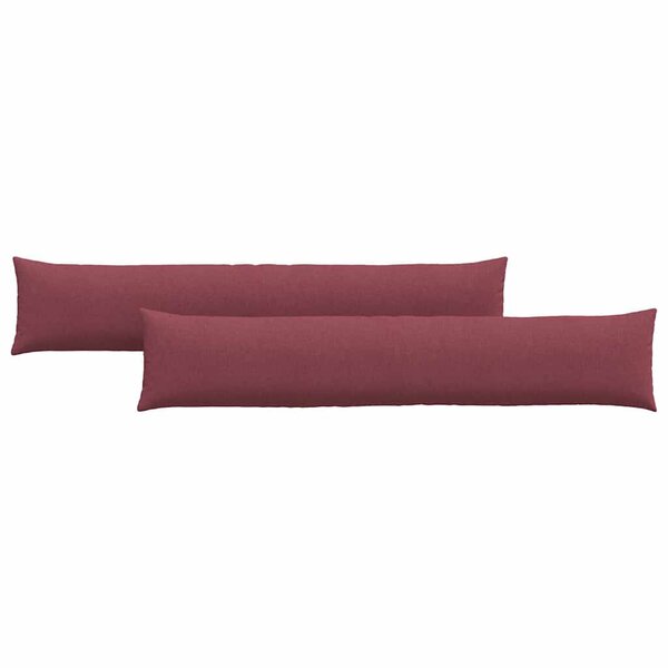vidaXL Coussins de canapé 2 Pièces Bordeaux 200 x 40 cm tissu