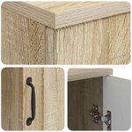 vidaXL Bureau Chêne Sonoma 142 5 x 50 x 75 cm Bois d'ingénierie