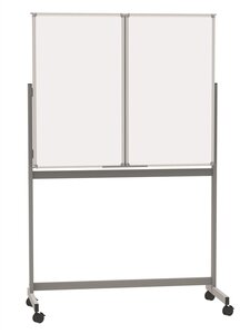 Tableau blanc tryptique mobile standard, 100x120 cm gris MAUL