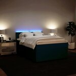 vidaXL Sommier à lattes de lit et matelas bleu 160x200 cm velours