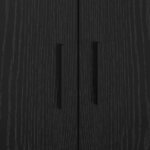 vidaXL Cadre de lit avec rangement Chêne noir 75 x 190 cm