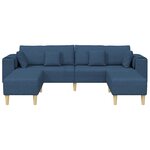 vidaXL Sofa en tissu avec coussin Bleu 208 cm tissu